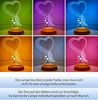 Geschenkelampe LED Nachttischlampe Ein Herz 3D Gravur mehrfarbiges Muttertagsgeschenk, Leuchte 7 Farben fest integriert, Geschenk für Muttertag, Mama, Frau, mutter Bild 2