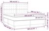 vidaXL Boxspringbett mit Matratze Schwarz 160x200 cm Stoff 3142107 Bild 3