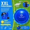 KESSER® Poolkissen Winter | Poolabdeckung mit Doppelnaht Whirpools | Luftkissen Pool Abdeckung Überwinterung | Abdeckung Einbaupools Winter | PVC wasserdicht & UV-beständig mit 4x Seile Blau, 400cm, Rund Bild 4