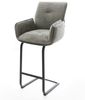 Barstuhl Nela-Flex Bouclé Soft Schlamm Freischwinger Flach Metall Schwarz Bild 2
