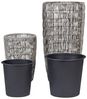 Set mit 2 Blumentöpfen CHELONE PE Rattan 26 34 cm Braun Bild 4