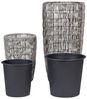 Set mit 2 Blumentöpfen CHELONE PE Rattan 26 34 cm Braun Bild 4