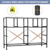 Clevich 8 Stoff-schubladen Kommode, Holzplatte, Stabiles Metallgestell, Vielseitig für Wohn- & Schlafbereich, Flur, Diele, Büro, Vintage-Design, Grau, 1 Stück Bild 5