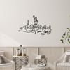 dekoratives Wandaccessoire aus Metall, 'Newyork', 120 x 0,2 x 67, Schwarz Bild 3