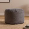 Icon Frankie Hocker, Dunkelgrau, Flauschiger Cord Stoff, Sitzsack Cord, Sitzpuff Hocker mit Füllung, Fußhocker für das Wohnzimmer, Deko Wohnzimmer Bild 2