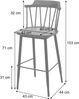 2er-Set Barhocker HWC-G69b, Tresenhocker Barstuhl, Massivholz Retro Design Metall Fußablage Gastronomie ~ anthrazit Bild 2