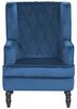 Sessel Samtstoff blau plus Hocker SANDSET Bild 5