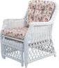 Rattansessel, Relaxsessel mit ausziehbarem Fußteil, handgeflochten, weiß Bild 3
