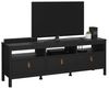 Dmora - Fernsehschrank Liliane, Ständer für Wohnzimmerfernseher, Niedriges Wohnzimmer-Sideboard, TV-Ständerbasis, 151x38 h54 cm, Schwarz Bild 3