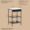 trendteam smart living - Lorin - Waschbeckenregal - Schwarz - Stilvolles Badregal mit 2 offenen Fächern - (BxHxT) 51 x 80 x 40 cm - praktische Aufbewahrung mit modernem Design Bild 3