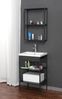 trendteam smart living - Lorin - Waschbeckenregal - Schwarz - Stilvolles Badregal mit 2 offenen Fächern - (BxHxT) 51 x 80 x 40 cm - praktische Aufbewahrung mit modernem Design Bild 2