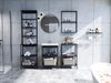 trendteam smart living - Lorin - Waschbeckenregal - Schwarz - Stilvolles Badregal mit 2 offenen Fächern - (BxHxT) 51 x 80 x 40 cm - praktische Aufbewahrung mit modernem Design Bild 5