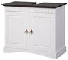 Clever-Moebel Badmöbel-Set Badmöbel Set aus Kiefernholz im Landhausstil weiß braun Bild 2