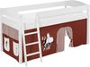 Lilokids 'Ida 4105' Spielbett 90x200 cm, Pferde Braun Beige, Kiefer massiv, mit Vorhang Bild 1