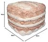 Pouf Bohist 225 Rosa / Creme 50cm x 50cm Bild 3