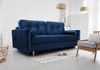 Fabryka Mebli Idźczak Schlafsofa Sofa Pastella Couch Ausklappbares Schlaffunktion Bettkasten - Kissen Bettzeugbehälter Hilfsautomat Wohnzimmer, Gästezimmer Modern Design (Kronos 09 Blau), pastelle Bild 2