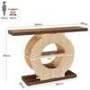 LITTLE TREE Konsolentisch mit 3 Regalen, 100 cm Landhausstil Flurtisch – Massivholz Eingangstisch mit Stauraum für Wohnzimmer, Flur & Schlafzimmer Bild 3