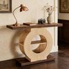 LITTLE TREE Konsolentisch mit 3 Regalen, 100 cm Landhausstil Flurtisch – Massivholz Eingangstisch mit Stauraum für Wohnzimmer, Flur & Schlafzimmer Bild 2