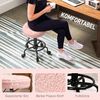 HOMCOM Rollsitz höhenverstellbar 50-66 cm, 360° drehbar (Rollhocker, 1 St, Drehhocker), für Büro, Salon, Massage, Spa, Rosa Bild 4