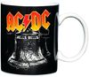 AC DC Kaffeetasse Hells Bells, Porzellan, schwarz, 8 cm Bild 1