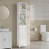 Badschrank Hochschrank aus Holz 33 x 23 x 165 cm 'Lena' weiß Bild 2