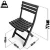 BigDean Gartenstuhl klappbar aus wetterfestem & robustem Kunststoff in Anthrazit – Klappstuhl ideal für Garten und Balkon – Balkonstuhl Made in Italy Bild 2
