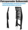 BigDean Gartenstuhl klappbar aus wetterfestem & robustem Kunststoff in Anthrazit – Klappstuhl ideal für Garten und Balkon – Balkonstuhl Made in Italy Bild 5