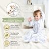 Mama Cheetah Baby Schlafsack mit Ärmeln, 0.5 TOG Bio-Baumwolle Wearable Blanket und Zwei-Wege-Reißverschluss, Swaddle Transition Long Sleeve Sleep Sack für Neugeborene to Kleinkind, 6-12 Monate Bild 2