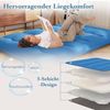 FANTASK Japanische Bodenmatratze, 140x200 cm, Futon -Matratze Tatami -Matte, Klappmatratze mit waschbarem Bezug und Tragetasche (Blau) Bild 3
