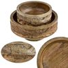 Marrakesch Orient & Mediterran Interior Dekotablett 2er Set Boho Deko Schale Obstschale Holzschale Lulua (2 St), handgeschnitzt Bild 5