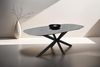 byLIVING Esstisch Oval, in Bootsform, Tischplatte in Naturstein-Optik grau, Breite 200 cm Bild 2