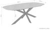 byLIVING Esstisch Oval, in Bootsform, Tischplatte in Naturstein-Optik grau, Breite 200 cm Bild 3