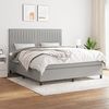 vidaXL Boxspringbett mit Matratze Hellgrau 180x200 cm Stoff, Härtegrad: H2 [3141953] Bild 2