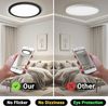 LQWELL® Deckenleuchte LED Deckenlampe, IP44 Wasserfest Badlampe Rund Flach 23W 6000K 2600LM Modern Schlicht Lampe Dünn für Wohnzimmer Badezimmer Schlafzimmer Küche Balkon Keller Büro, 300 * 25mm Bild 4