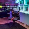 Mars Gaming MGC-ERGO Rot, Ergonomischer Gaming Stuhl, Atmungsaktives Mesh, Einstellbare Nacken + Lendenwirbelstütze + Armlehnen Bild 2