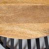 DRW Couchtisch aus Holz mit Metallfuß in Natur und Schwarz, 60 x 60 x 38 cm Bild 3