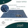 Teppich Wohnzimmer Hochflor Shaggy - 150x150cm - Blau Einfarbig Uni Flauschig Modern Boho Deko Teppiche Weich Schlafzimmer Bild 4