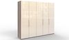 WIEMANN Loft Kleiderschrank, Schlafzimmerschrank, Gleittürenschrank, Drehtürenschrank, Glas magnolie, Trüffeleiche, Holz, B/H/T 250 x 236 x 58 cm Bild 2