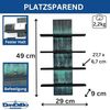 DanDiBo Weinregal Wand Metall Schwarz Modern 96695 Grün Flaschenregal Schmal Wandmontage Wine Rack Weinflaschenhalter Weinhalter Flaschenhalter Bild 2