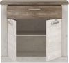 FORTE Duro Sideboard, Holzwerkstoff, Weiß/Beige/Braun, 101 x 90,3 x 41,3 cm Bild 4