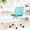 FurnitureR FR Carnation Aqua Schreibtischstuhl, Bürostuhl, Stoffsitz, ergonomischer Arbeitsstuhl, ohne Armlehne, höhenverstellbar, Drehstuhl, 2er-Set, Textil Metall, 40 x 38.5 x 87 cm Bild 4