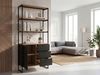 FINEBUY Bücherregal FB116813 Standregal 180cm Stauraumregal Mehrzweckregal Eiche Dekor, Großes Regal im angesagten Industrial-Look, Viel Stauraum dank Schubladen und Türfächern Bild 5