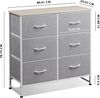 WLIVE Kommode mit 6 Schubladen aus Stoff, Kommodenschrank für Schlafzimmer, Kommode Wohnzimmer, mit Stabiler Stahlrahmen, Holzplatte, Hellgrau Bild 2