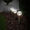 EAXUS LED Solarleuchte 3er Set Solar Gartenleuchte Kugel Leuchte mit Crackle-Licht Solarlampe, LED fest integriert, Farbwechsel, Farbwechsel Bild 5