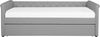 Tagesbett LIBOURNE 90 x 200 cm Stoff Hellgrau Bild 5