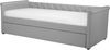 Tagesbett LIBOURNE 90 x 200 cm Stoff Hellgrau Bild 4