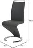 Vente-unique - TWIZY Stuhl Kunstleder Schwarz - B 49 cm x H 100 cm x L 61 cm Bild 3