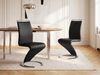 Vente-unique - TWIZY Stuhl Kunstleder Schwarz - B 49 cm x H 100 cm x L 61 cm Bild 2
