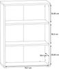 FORTE Keflavik Regal, Holzwerkstoff, Weiß/Grau/Braun, 84,5 x 115,1 x 41,5 cm Bild 5