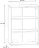 FORTE Keflavik Regal, Holzwerkstoff, Weiß/Grau/Braun, 84,5 x 115,1 x 41,5 cm Bild 2